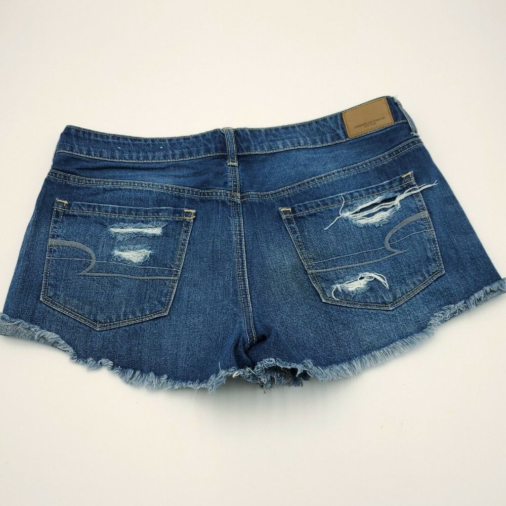 American Eagle Tomgirl Shortie Denim Shorts Size 8 - Picture 5 of 5